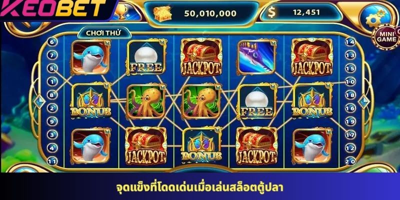 จุดแข็งที่โดดเด่นเมื่อเล่นสล็อตตู้ปลา